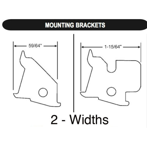 Mounting Bracket, Large 1-15/64 - White - Mounting Bracket, Large 1-15/64 - White