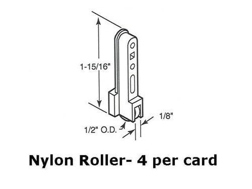 Roller Assembly (Flat) - Sliding Windows, Vertical Rail - Nylon - Roller Assembly (Flat) - Sliding Windows, Vertical Rail - Nylon