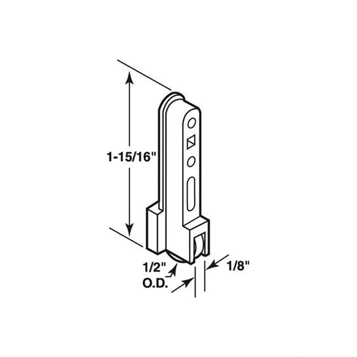 Roller Assembly (Flat) - Sliding Windows, Vertical Rail - Nylon - Roller Assembly (Flat) - Sliding Windows, Vertical Rail - Nylon