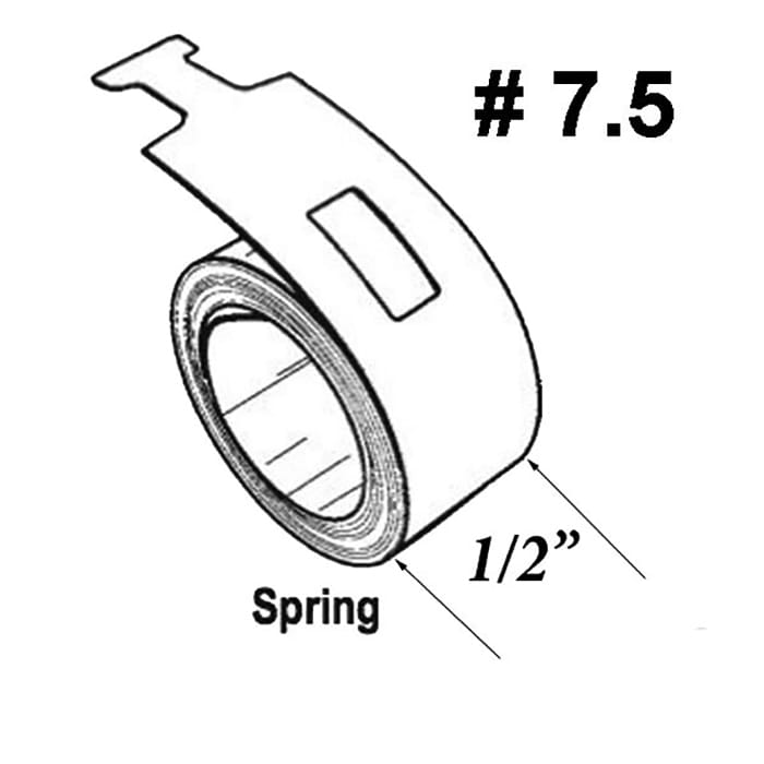 Coil Spring 1/2 inch Constant Force, 7.5 pound 1-1/4 Universal pocket - Coil Spring 1/2 inch Constant Force, 7.5 pound 1-1/4 Universal pocket