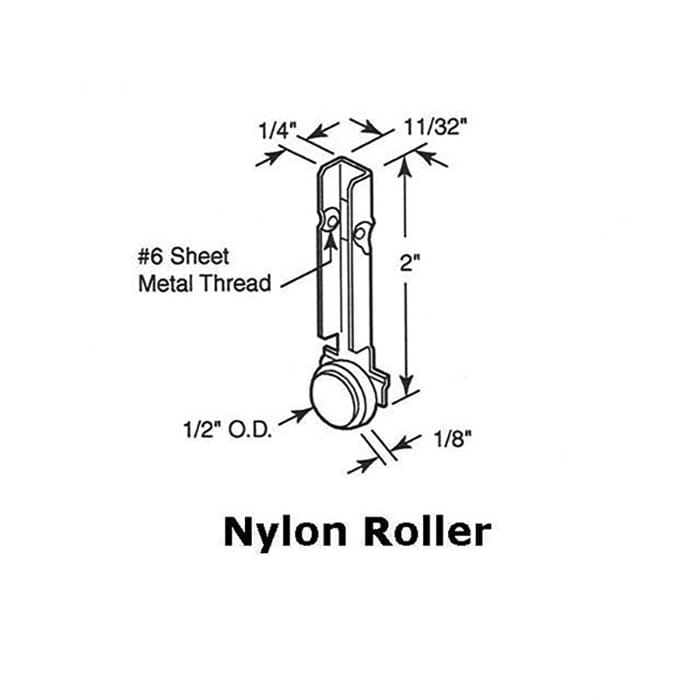 Roller Assembly (Flat) - Sliding Windows, Vertical Rail - Nylon / Steel - Roller Assembly (Flat) - Sliding Windows, Vertical Rail - Nylon / Steel