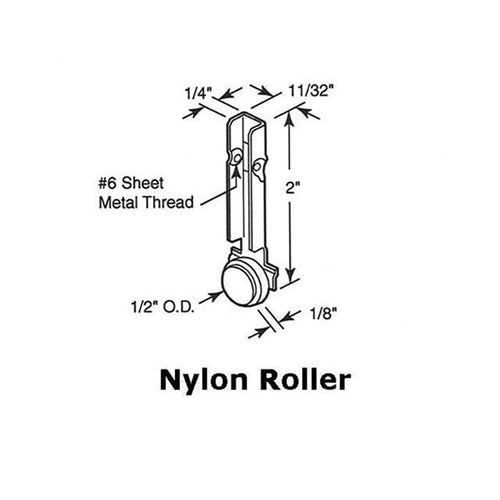Roller Assembly (Flat) - Sliding Windows, Vertical Rail - Nylon / Steel - Roller Assembly (Flat) - Sliding Windows, Vertical Rail - Nylon / Steel