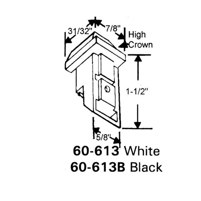 Guide or Cam, Sash, Top, Seasonall - White - Guide or Cam, Sash, Top, Seasonall - White