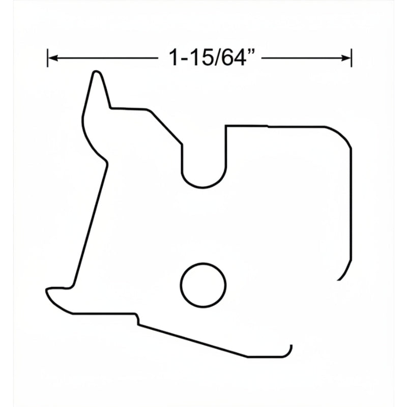 Mounting Bracket, Large 1-15/64 - White - Mounting Bracket, Large 1-15/64 - White