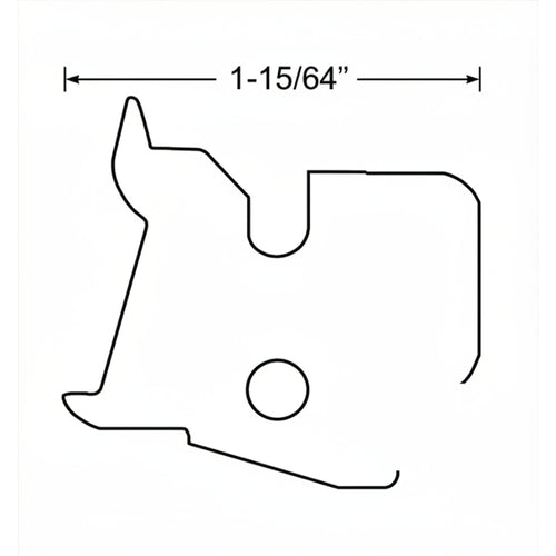 Mounting Bracket, Large 1-15/64 - White - Mounting Bracket, Large 1-15/64 - White