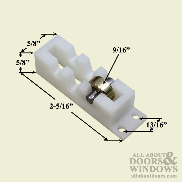 Roller Assembly with 9/16 Inch Metal Wheel - Roller Assembly with 9/16 Inch Metal Wheel