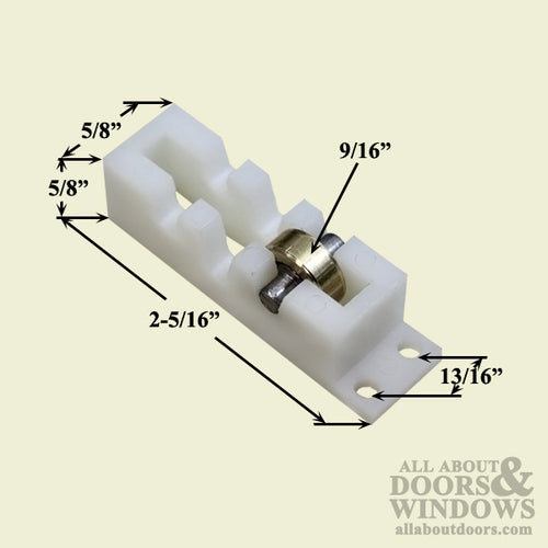 Roller Assembly with 9/16 Inch Metal Wheel - Roller Assembly with 9/16 Inch Metal Wheel