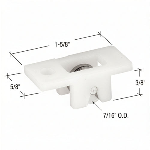 Roller Assembly (Grooved) - Sliding Windows, Nylon / Steel - Roller Assembly (Grooved) - Sliding Windows, Nylon / Steel
