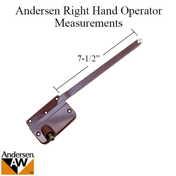 Andersen 7073A Operator with Handle 7-1/2 Inch Arm Square Shoe, Right Hand - Bronze - Andersen 7073A Operator with Handle 7-1/2 Inch Arm Square Shoe, Right Hand - Bronze