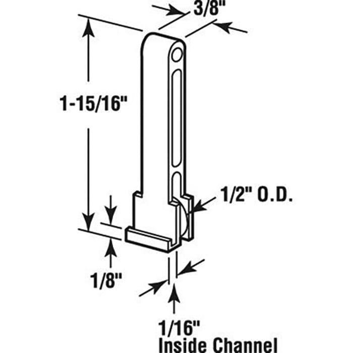 Roller Assembly (Flat) - Sliding Windows, Vertical Rail - Nylon - Roller Assembly (Flat) - Sliding Windows, Vertical Rail - Nylon
