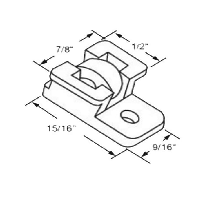 Sliding Window Roller with Plastic Housing, 3/8 Inch Roller Diameter - Sliding Window Roller with Plastic Housing, 3/8 Inch Roller Diameter
