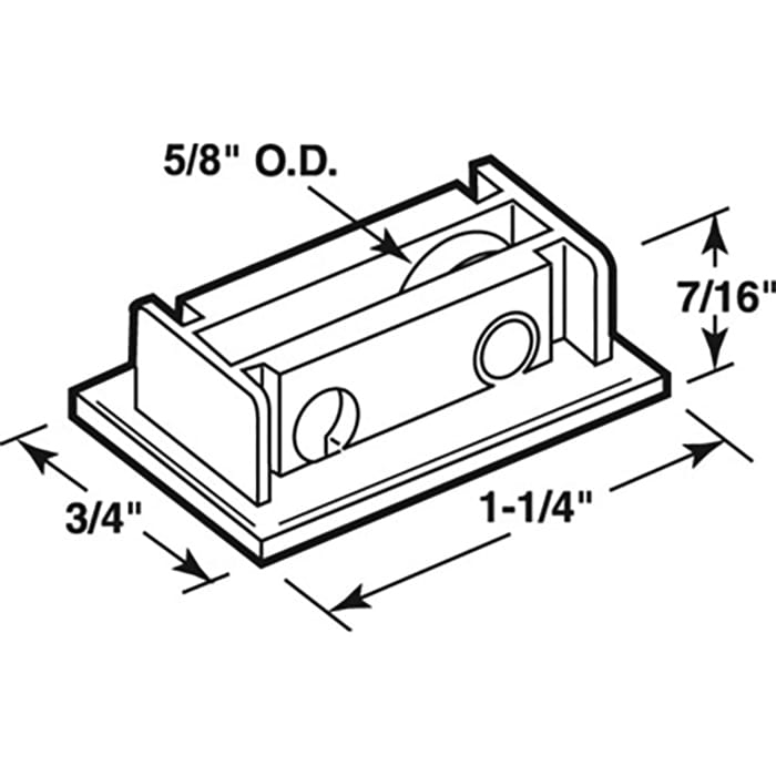 Roller Assembly (Flat) - Sliding Windows, Nylon / Steel - Roller Assembly (Flat) - Sliding Windows, Nylon / Steel