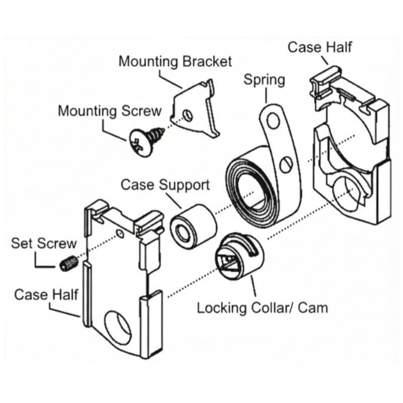 Mounting Bracket, Large 1-15/64 - White - Mounting Bracket, Large 1-15/64 - White
