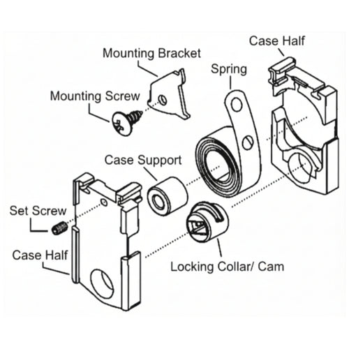 Mounting Bracket, Large 1-15/64 - White - Mounting Bracket, Large 1-15/64 - White