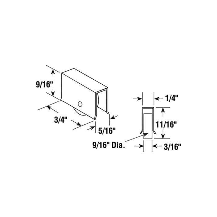 Roller Assembly (Flat) 9/16