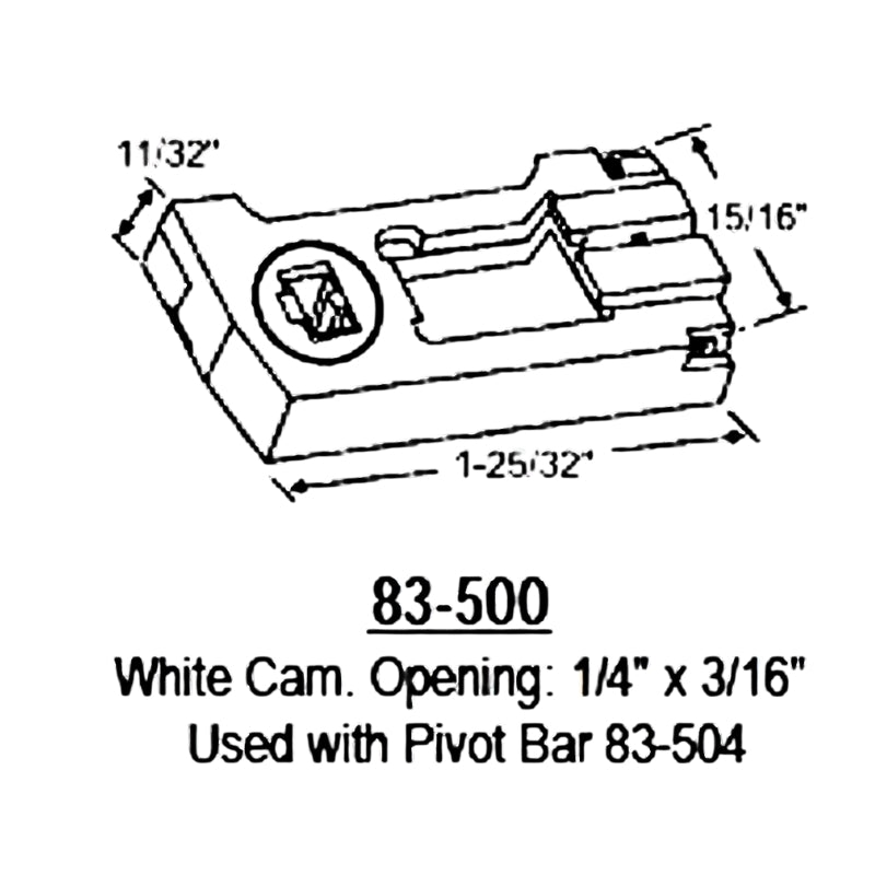 Pivot Lock Balance Shoe, Tilt Window, Small - White - Pivot Lock Balance Shoe, Tilt Window, Small - White