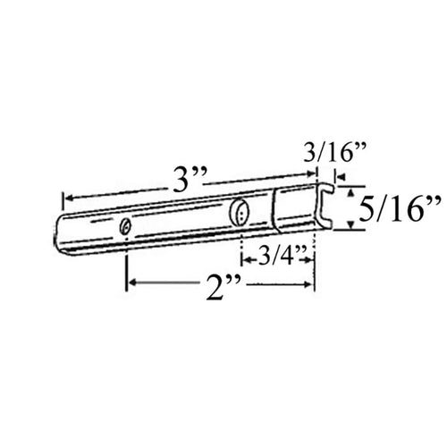 Pivot Bar, 3 inch  Length, Universal Design - Pivot Bar, 3 inch  Length, Universal Design