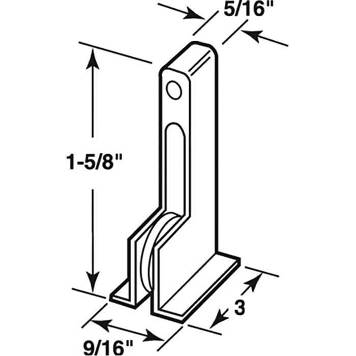 Roller Assembly (Flat) - Sliding Windows, Vertical Rail - Nylon / Brass - Roller Assembly (Flat) - Sliding Windows, Vertical Rail - Nylon / Brass