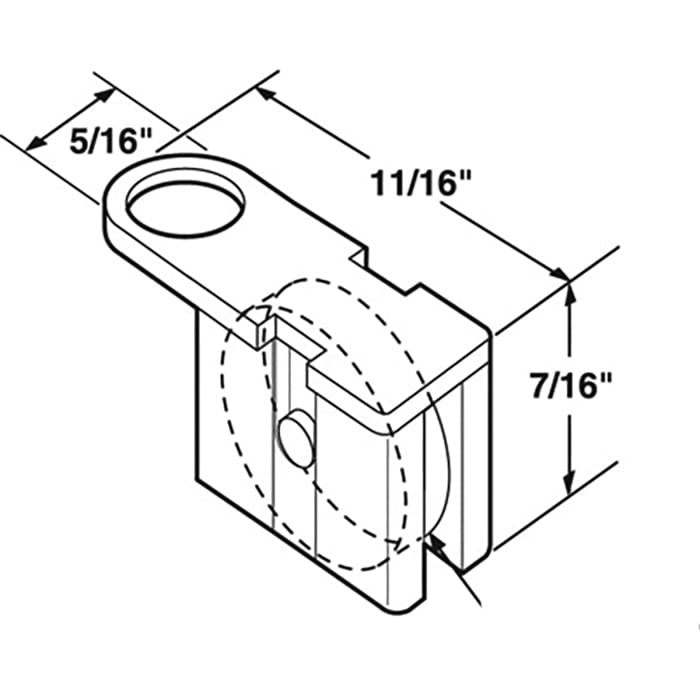 Roller Assembly (Flat) - Sliding Windows, Nylon / Brass - Roller Assembly (Flat) - Sliding Windows, Nylon / Brass