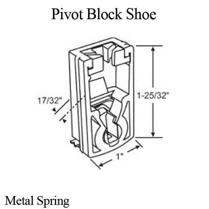 Pivot Block Shoe with Metal Spring, Zinc Cam, 1