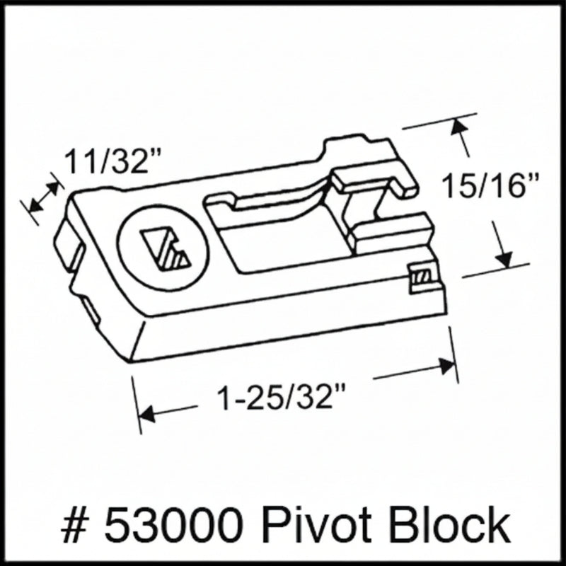 Pivot bar, 2 inch  Keller Tilt Window - Zinc Die Cast - Pivot bar, 2 inch  Keller Tilt Window - Zinc Die Cast