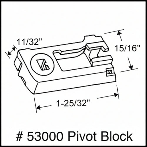 Pivot bar, 2 inch  Keller Tilt Window - Zinc Die Cast - Pivot bar, 2 inch  Keller Tilt Window - Zinc Die Cast