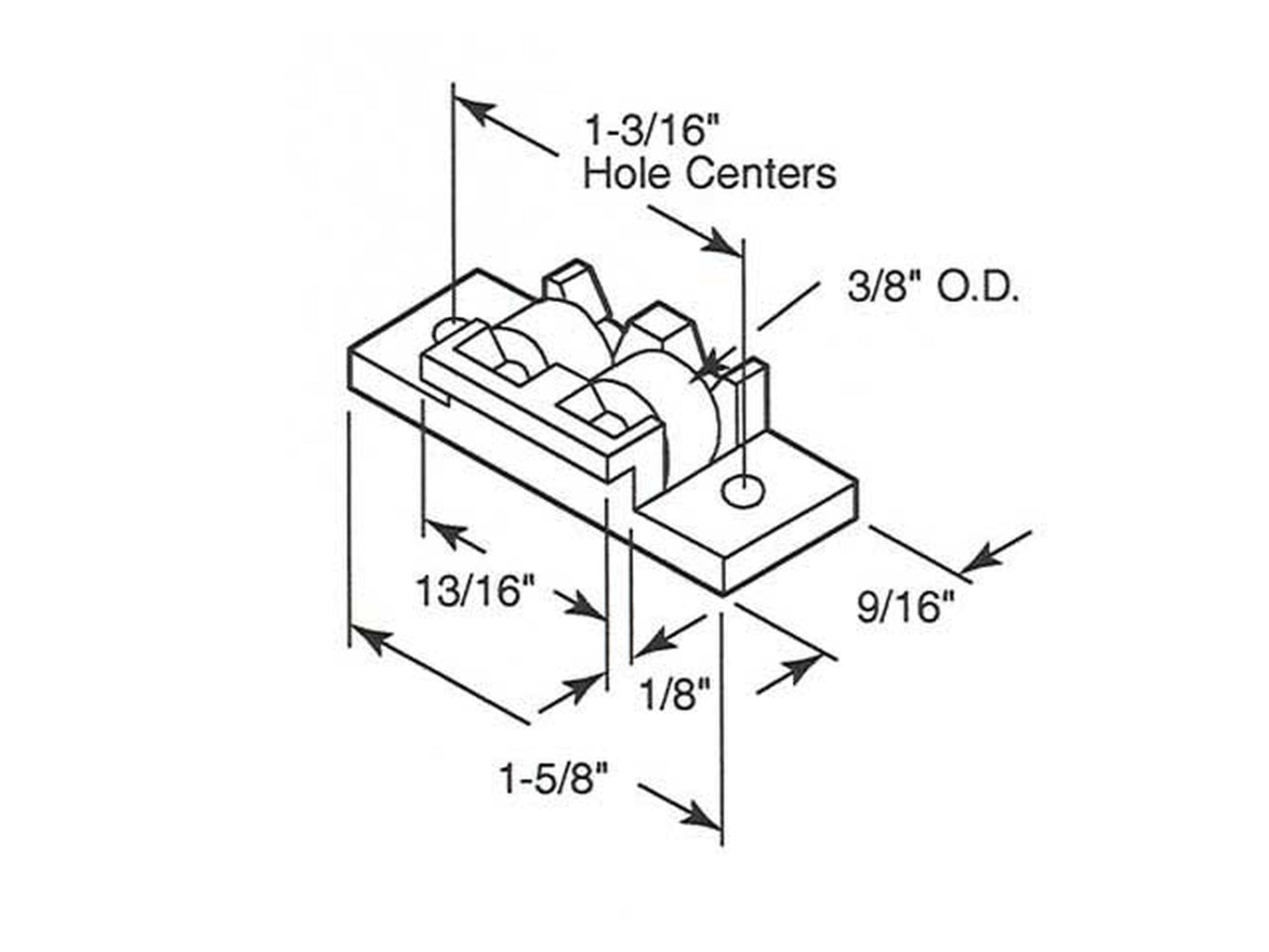 Roller Assembly (Flat) - Sliding Windows, Nylon / Steel - Roller Assembly (Flat) - Sliding Windows, Nylon / Steel