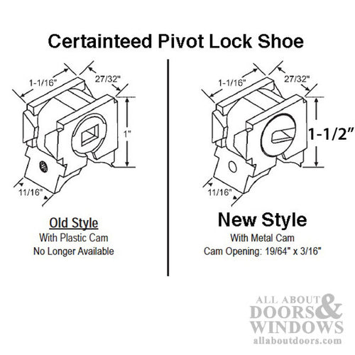 Certainteed Pivot Lock Shoe, w/ Tabs - Certainteed Pivot Lock Shoe, w/ Tabs
