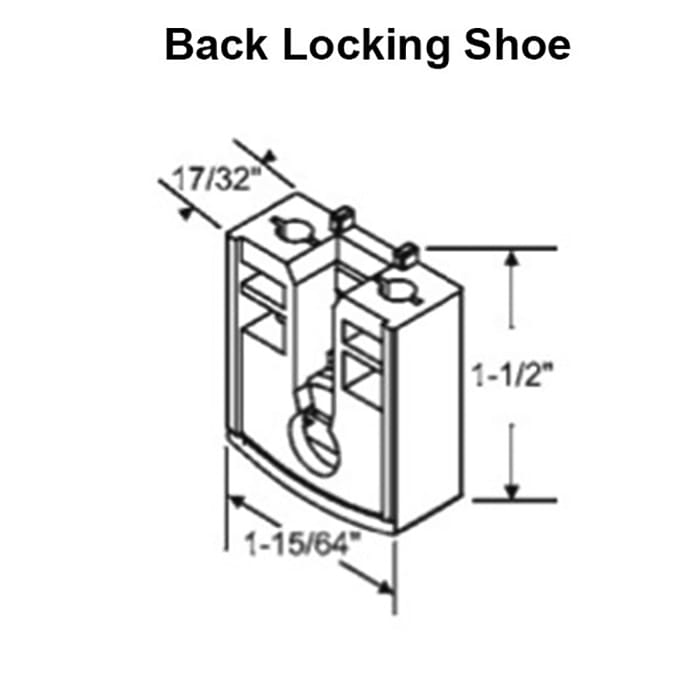 Brake Shoe 1-1/4 Pocket, pivot lock, back locking - Brake Shoe 1-1/4 Pocket, pivot lock, back locking