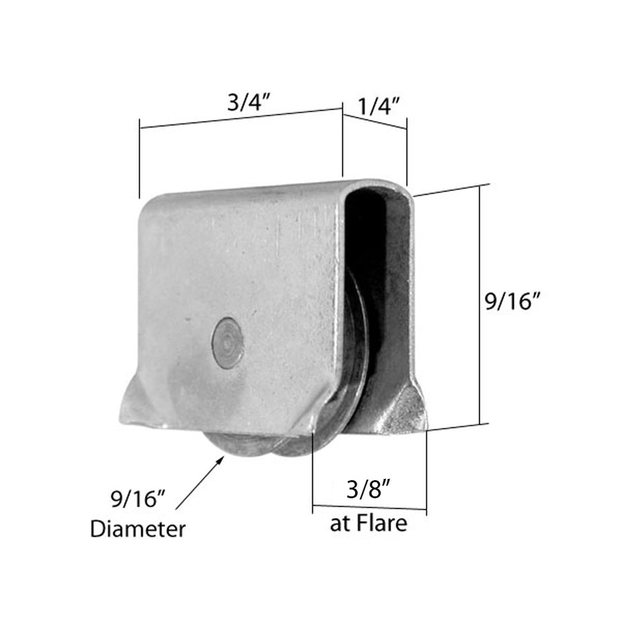 Roller Assembly (Grooved) - Sliding Windows, Showcase / Storm - Steel - Roller Assembly (Grooved) - Sliding Windows, Showcase / Storm - Steel