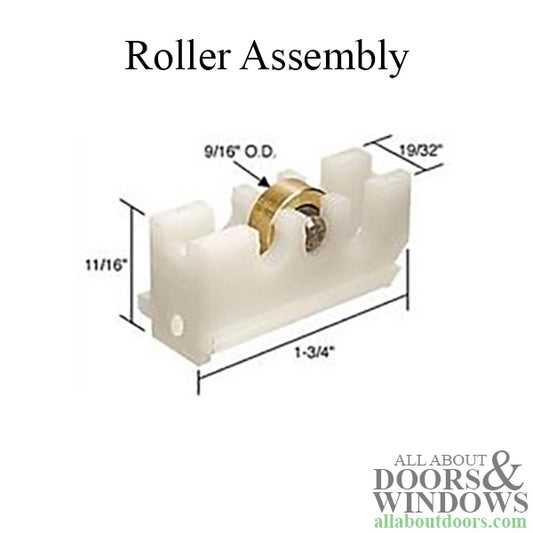 Roller Assembly (Flat), Nylon / Steel Ball Bearing