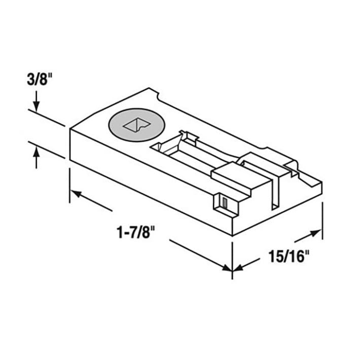 Pivot Lock Balance Shoe, Tilt Window, Small - White - Pivot Lock Balance Shoe, Tilt Window, Small - White