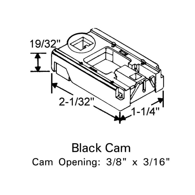 Pivot Lock Balance Shoe, Tilt Window, - Large , Black Cam - Pivot Lock Balance Shoe, Tilt Window, - Large , Black Cam