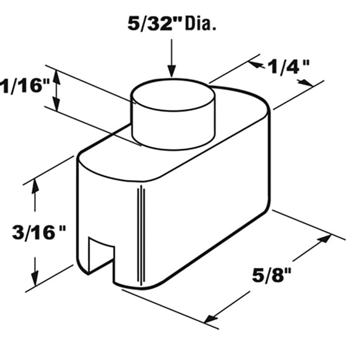 Bottom Glide - Sliding Windows, Glides / Guides - Nylon - Bottom Glide - Sliding Windows, Glides / Guides - Nylon
