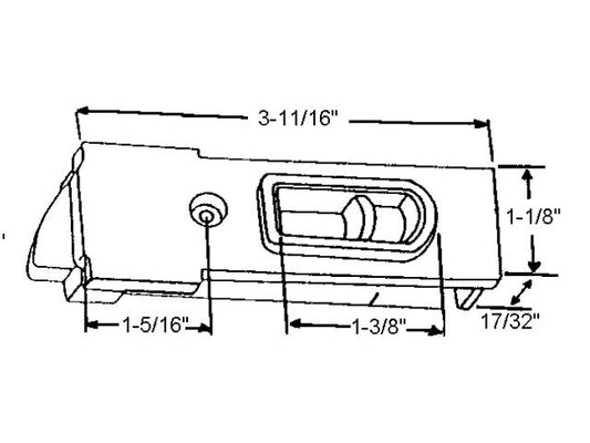 Window Latch Components Slide-On Tilt in Window Latch, Plastic – Door and Window Parts