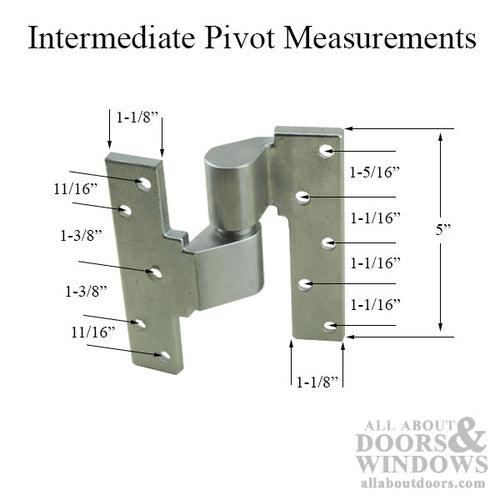 Rixson 3/4 inch offset Intermediate Hinge left hand  Satin Chrome US26D - Rixson 3/4 inch offset Intermediate Hinge left hand  Satin Chrome US26D