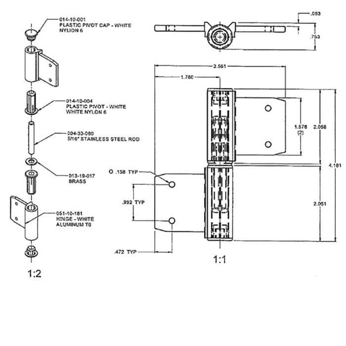 Flag Hinge for Security and Commercial Doors - Flag Hinge for Security and Commercial Doors