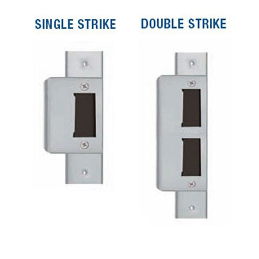 Deadlatch Strike Plate, Commercial Store Front Doors,  Double Hole - Deadlatch Strike Plate, Commercial Store Front Doors,  Double Hole