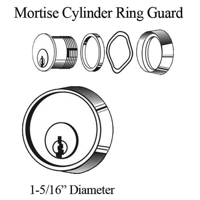 Mortise Cylinder Ring Guard, 1/4