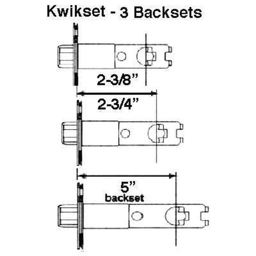 Kwikset Springlatch, 2-3/4, Square Face - Brass - Kwikset Springlatch, 2-3/4, Square Face - Brass