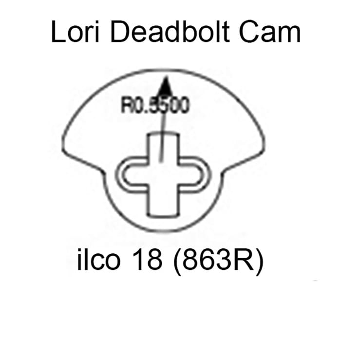 Mortise cylinder cam, #18 Lori Deadbolt - Mortise cylinder cam, #18 Lori Deadbolt