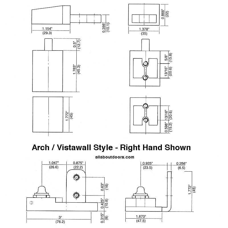 Store Front Commercial Doors Pivot Hinge Arch Vistawall  Right Hand - Store Front Commercial Doors Pivot Hinge Arch Vistawall  Right Hand