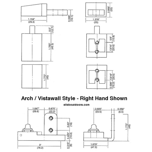 Store Front Commercial Doors Pivot Hinge Arch Vistawall  Right Hand - Store Front Commercial Doors Pivot Hinge Arch Vistawall  Right Hand