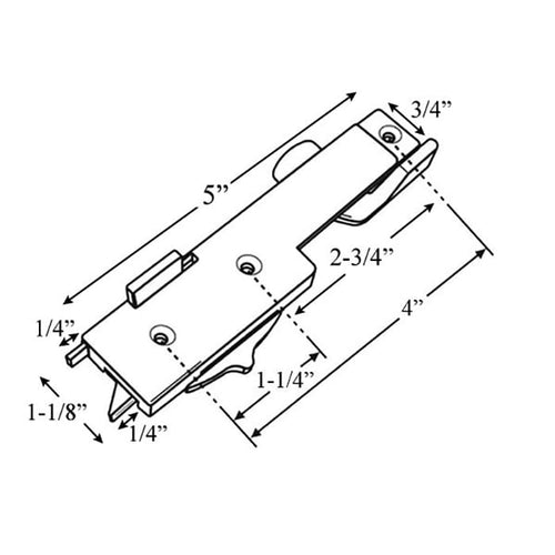 Tilt Latch Sash Lock Combo Unit, Double-Hung Vinyl Windows - Tilt Latch Sash Lock Combo Unit, Double-Hung Vinyl Windows