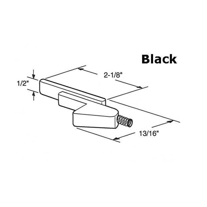 Latch and Pull - Vinyl and Aluminum Sash Hardware, Plastic - Black - Latch and Pull - Vinyl and Aluminum Sash Hardware, Plastic - Black
