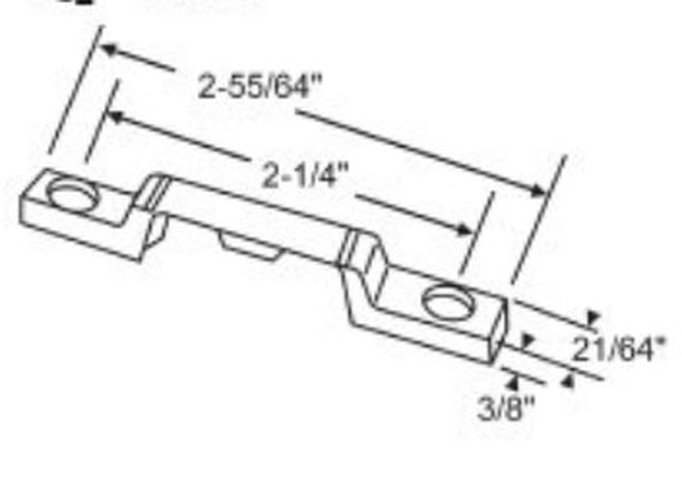 Columbia C2000/C3000 Sash Lock Keeper 2-1/4