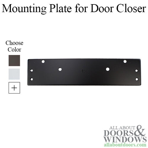 Drop Plate, Mounting Plate for Door Closer - Choose Color - Drop Plate, Mounting Plate for Door Closer - Choose Color