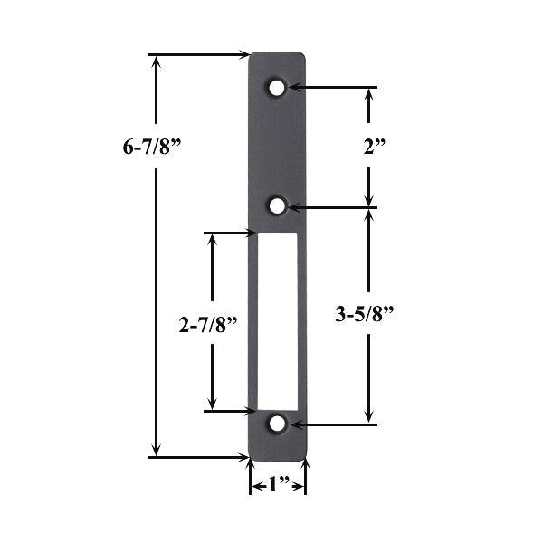 Faceplate, Deadbolt Radius w/ weatherstrip Commercial Doors Parts - Choose Color - Faceplate, Deadbolt Radius w/ weatherstrip Commercial Doors Parts - Choose Color