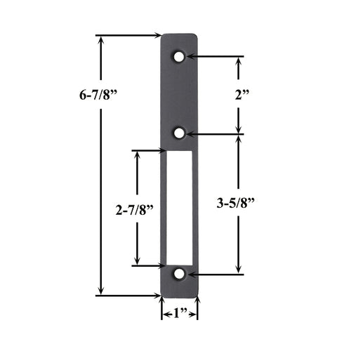 Faceplate, Deadbolt Radius w/ weatherstrip Commercial Doors Parts - Choose Color - Faceplate, Deadbolt Radius w/ weatherstrip Commercial Doors Parts - Choose Color