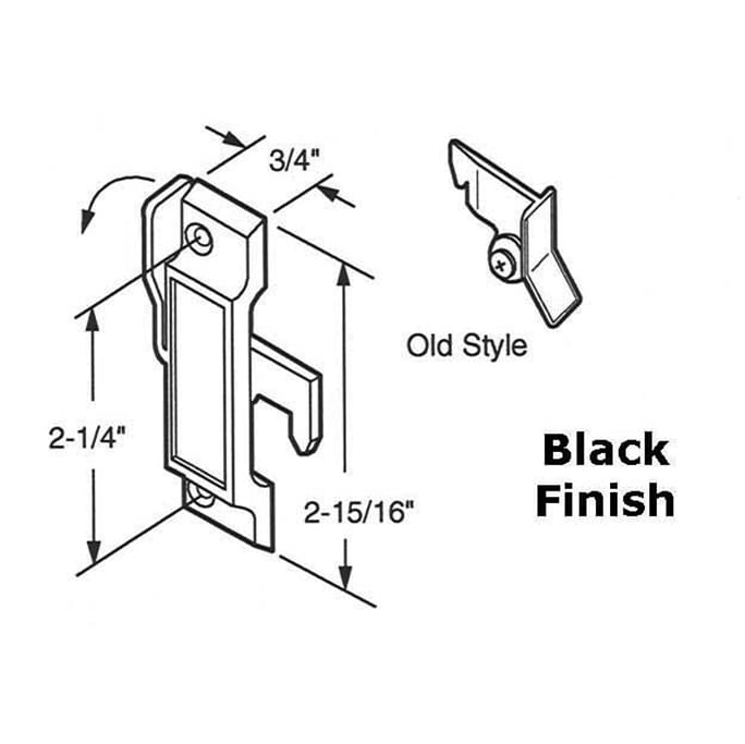 Sash/Cam Lock - Vinyl and Aluminum Sash Hardware, Diecast - Right Hand - Black - Sash/Cam Lock - Vinyl and Aluminum Sash Hardware, Diecast - Right Hand - Black